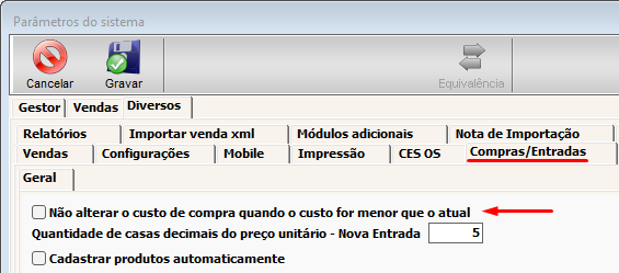 ParametroCustoCompraEntradaMenor