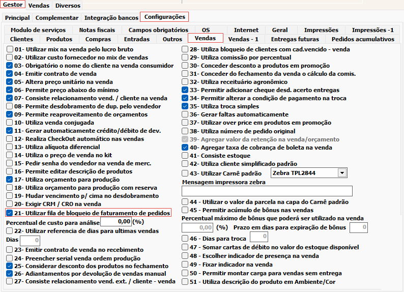21- Utilizar fila de bloqueio de faturamento de pedidos